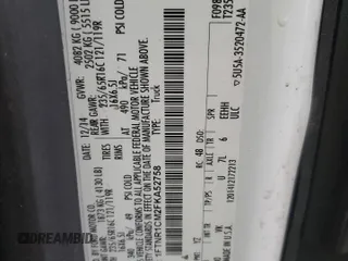 2015 Ford Transit Cargo с VIN 1FTNR1CM2FKA52758, выставлен на аукционе Copart как лот 57888505 с пробегом 65 529 миль миль и Списание • Salvage title. История ставок и продаж доступна на DreamBid. Изображение 12.