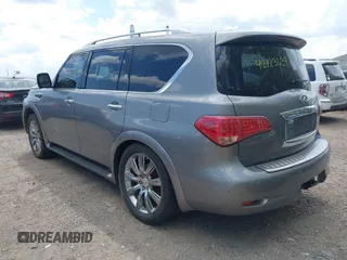 2014 Infiniti QX80 with VIN JN8AZ2NE4E9064351, listed as a IAAI auction lot 42123639 with 164,540 mi miles. Bid and sale history available at carsss.com. Image 3.