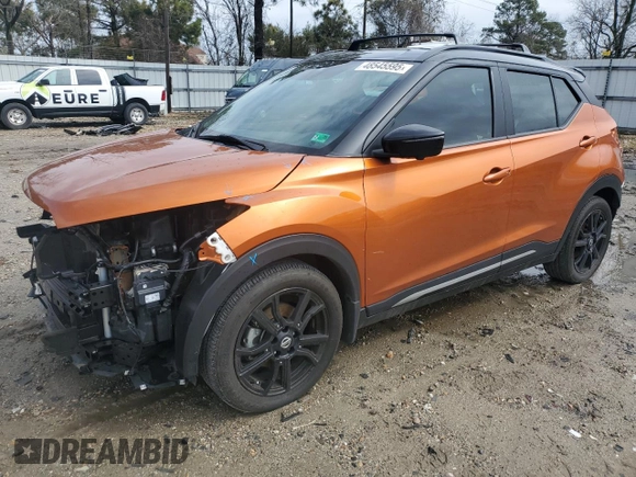 2021 Nissan Kicks SR with VIN 3N1CP5DV8ML559898, listed as a Copart auction lot 48545595 with 31,822 mi miles and Salvage Title. Bid and sale history available at DreamBid. Image 1.