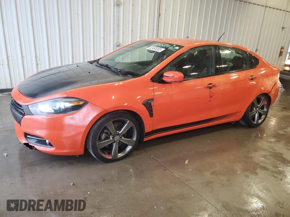 2015 Dodge Dart GT with VIN 1C3CDFEB9FD363434, listed as a Copart auction lot 53495305 with 122,244 mi miles and Clean Title. Bid and sale history available at carsss.com. Image 1.