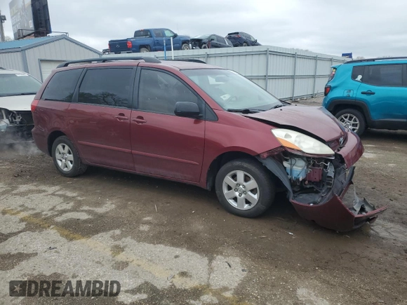 2006 Toyota Sienna CE with VIN 5TDZA23C66S551416, listed as a Copart auction lot 52034795 with 180,177 mi miles and Salvage Title. Bid and sale history available at DreamBid. Image 4.