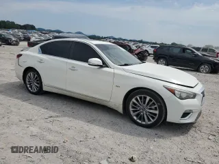 2018 Infiniti Q50 Luxe with VIN JN1EV7AP4JM352281, listed as a Copart auction lot 62262735 with 148,158 mi miles and Salvage title. Bid and sale history available at DreamBid. Image 4.