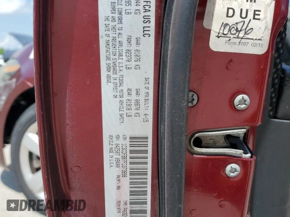2015 Dodge Dart SXT z VIN 1C3CDFBB7FD373898, wystawiony jako Copart lot #53122465 z przebiegiem 173 757 mil mil oraz Szkoda całkowita • Salvage title. Historia ofert i sprzedaży dostępna na DreamBid. Obrazek 12.