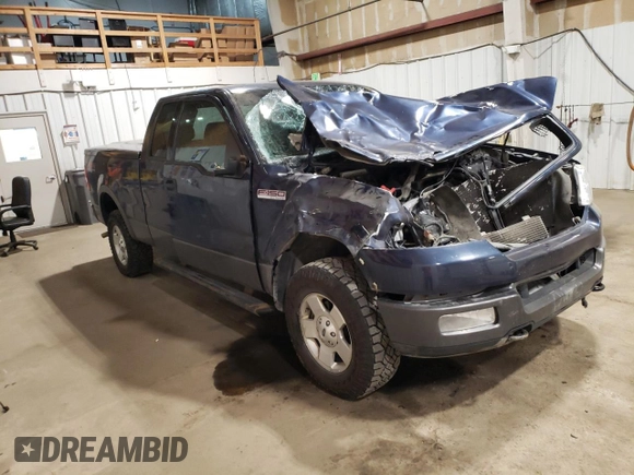 2004 Ford F-150 XLT with VIN 1FTPX14574NB58172, listed as a Copart auction lot 60888445 with 105,439 mi miles and Salvage title. Bid and sale history available at DreamBid. Image 4.