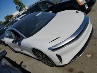 2023 Lucid Air Grand Touring with VIN 50EA1GBA5PA009888, listed as a Copart auction lot 64742124 with 9,311 mi miles and Salvage Title. Bid and sale history available at carsss.com. Image 4.
