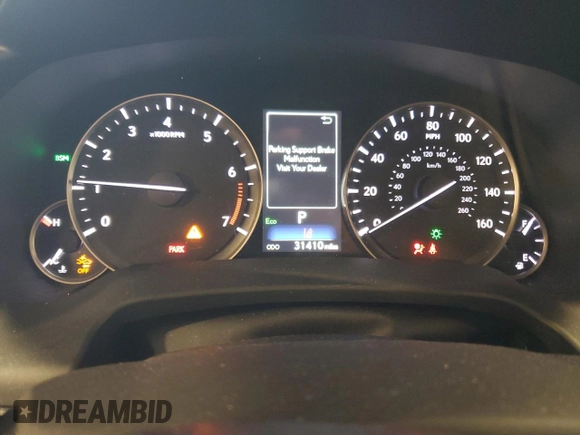 2020 Lexus RX 350 with VIN 2T2HZMDA4LC244226, listed as a Copart auction lot 55571615 with 31,410 mi miles and Salvage Title. Bid and sale history available at DreamBid. Image 9.