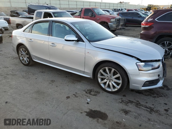 2014 Audi A4 Premium with VIN WAUAFAFL4EN030507, listed as a Copart auction lot 83457514 with 0 mi miles and Salvage Title. Bid and sale history available at carsss.com. Image 4.