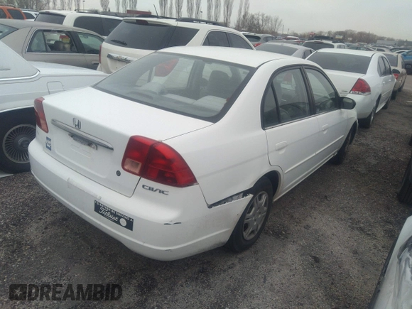 2002 Honda Civic LX with VIN 2HGES16512H533838, listed as a IAAI auction lot 36051718 with Not Provided miles and . Bid and sale history available at DreamBid. Image 4.