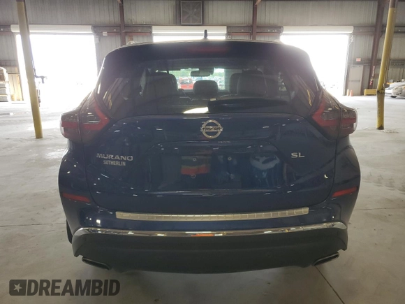 2022 Nissan Murano SL with VIN 5N1AZ2CJ1NC113032, listed as a Copart auction lot 55800465 with 36,868 mi miles and Non Repairable. Bid and sale history available at carsss.com. Image 6.