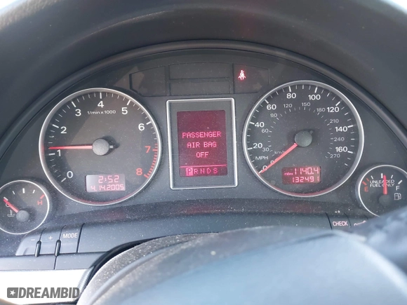 2007 Audi A4 2.0T with VIN WAUAF78E37A040912, listed as a IAAI auction lot 41383082 with 132,491 mi miles. Bid and sale history available at carsss.com. Image 7.