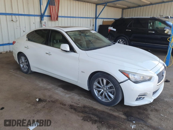 2017 Infiniti Q50 3.0t Premium with VIN JN1EV7AR3HM834493, listed as a Copart auction lot 54164395 with 165,329 mi miles and Clean Title. Bid and sale history available at carsss.com. Image 4.