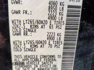 2016 Nissan Titan Pro-4X with VIN 1N6BA1F44GN509606, listed as a Copart auction lot 62336625 with 258,040 mi miles and Salvage title. Bid and sale history available at DreamBid. Image 12.
