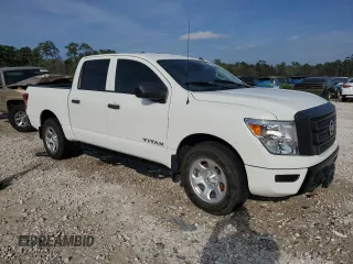 2021 Nissan Titan S with VIN 1N6AA1ECXMN510209, listed as a Copart auction lot 45485795 with 71,495 mi miles and Salvage title. Bid and sale history available at DreamBid. Image 4.