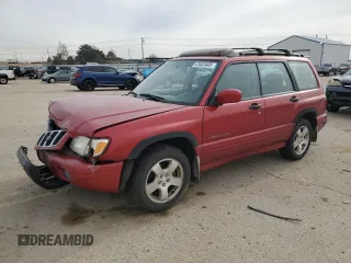 2002 Subaru Forester S w/Premium Pkg with VIN JF1SF656X2H736719, listed as a Copart auction lot 47633405 with 63,397 mi miles and Salvage Title. Bid and sale history available at carsss.com. Image 1.