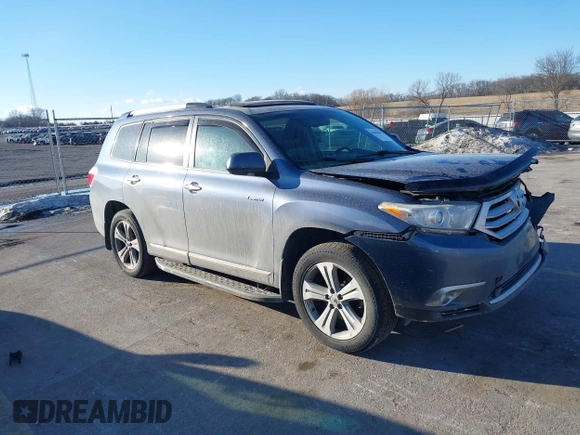 2012 Toyota Highlander Limited with VIN 5TDDK3EH3CS103443, listed as a IAAI auction lot 41686490 with 157,054 mi miles. Bid and sale history available at carsss.com. Image 1.