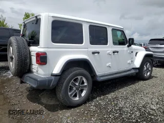 2020 Jeep Wrangler Unlimited Sahara with VIN 1C4HJXEG1LW197700, listed as a Copart auction lot 56539125 with 66,895 mi miles and Salvage title. Bid and sale history available at DreamBid. Image 3.