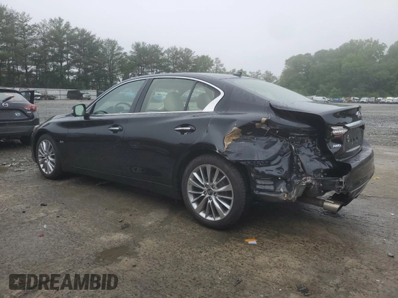 2018 Infiniti Q50 Luxe with VIN JN1EV7AR5JM442833, listed as a Copart auction lot 56628175 with 92,127 mi miles and Salvage title. Bid and sale history available at DreamBid. Image 2.