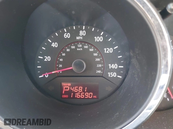 2012 Kia Sorento LX with VIN 5XYKTCA64CG279195, listed as a IAAI auction lot 42144679 with 116,690 mi miles. Bid and sale history available at carsss.com. Image 7.