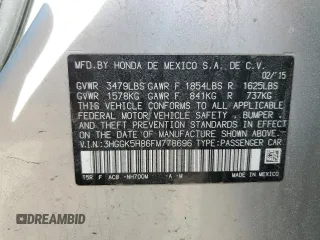 2015 Honda Fit EX-L with VIN 3HGGK5H86FM778696, listed as a Copart auction lot 48749355 with 76,284 mi miles and Non Repairable. Bid and sale history available at carsss.com. Image 13.