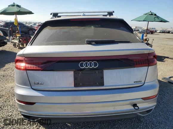 2020 Audi Q8 Premium Plus with VIN WA1BVAF10LD014844, listed as a Copart auction lot 83256404 with 0 mi miles and Salvage Title. Bid and sale history available at carsss.com. Image 6.
