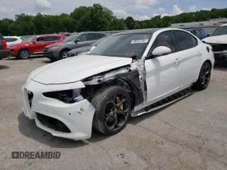 2018 Alfa Romeo Giulia Ti Sport with VIN ZARFAECN2J7574867, listed as a Copart auction lot 49233182 with 42,386 mi miles and Salvage Title. Bid and sale history available at carsss.com. Image 2.