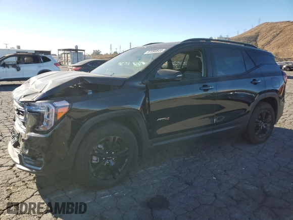 2024 GMC Terrain AT4 with VIN 3GKALYEG9RL388480, listed as a Copart auction lot 87090644 with 6,755 mi miles and Salvage Title. Bid and sale history available at DreamBid. Image 1.