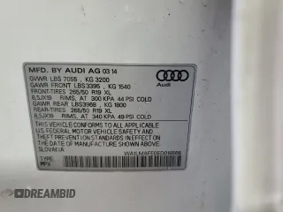 2014 Audi Q7 Premium Plus with VIN WA1LMAFE0ED018566, listed as a Copart auction lot 50705575 with 169,621 mi miles and Salvage title. Bid and sale history available at DreamBid. Image 12.