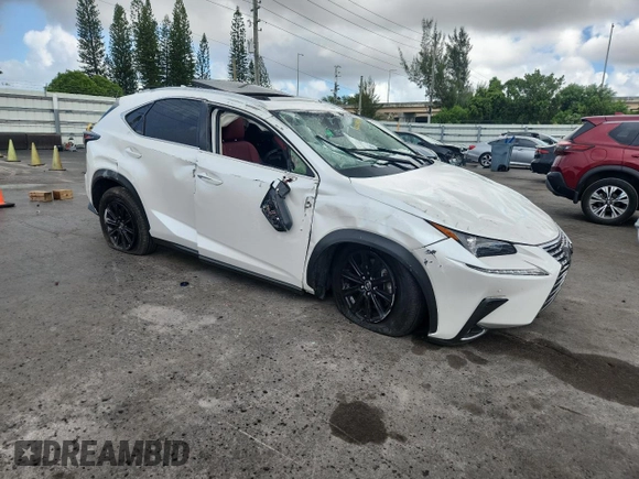 2020 Lexus NX 300 with VIN JTJDARBZ5L5000367, listed as a Copart auction lot 61573165 with 55,401 mi miles and Non repairable. Bid and sale history available at DreamBid. Image 4.