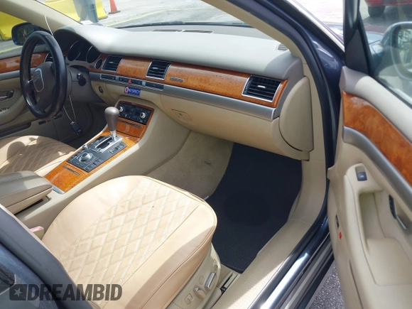 2007 Audi A8 with VIN WAULV44E57N009945, listed as a IAAI auction lot 42400577 with 186,607 mi miles and . Bid and sale history available at DreamBid. Image 5.