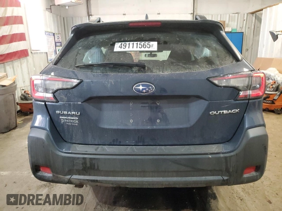 2025 Subaru Outback z VIN 4S4BTAAC4S3100355, wystawiony jako Copart lot #49111565 z przebiegiem 7 132 mil mil oraz Szkoda całkowita • Salvage title. Historia ofert i sprzedaży dostępna na DreamBid. Obrazek 6.