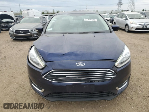 2017 Ford Focus Titanium with VIN 1FADP3J27HL298402, listed as a Copart auction lot 57340875 with 110,172 mi miles and Salvage title. Bid and sale history available at DreamBid. Image 5.