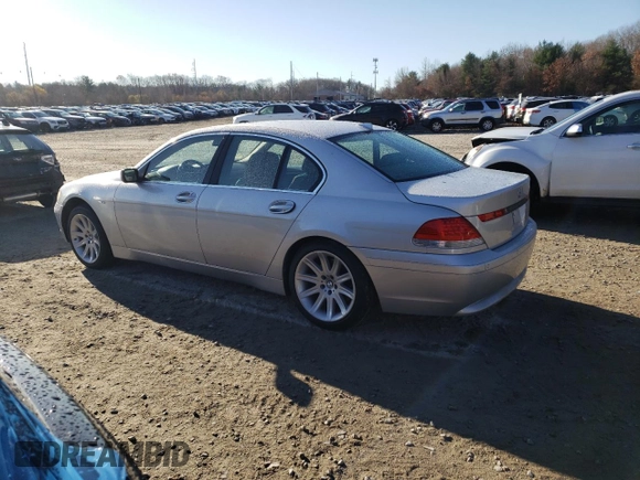 2002 BMW 7 Series 745i with VIN WBAGL63452DP50087, listed as a Copart auction lot 81040704 with Not Provided miles and Clean Title. Bid and sale history available at DreamBid. Image 2.