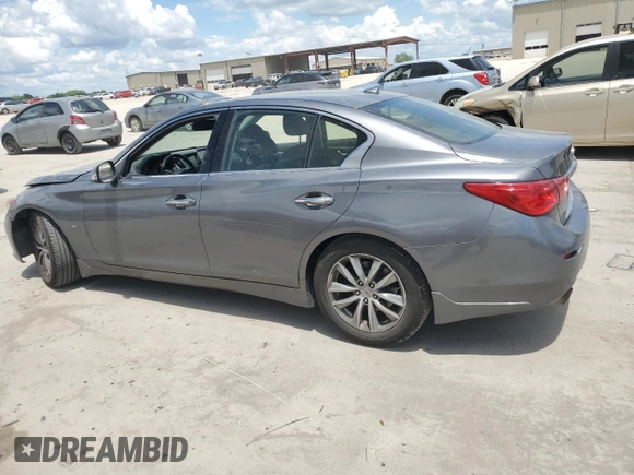 2014 Infiniti Q50 with VIN JN1BV7AP4EM686822, listed as a Copart auction lot 56568735 with 96,133 mi miles and Salvage title. Bid and sale history available at DreamBid. Image 2.