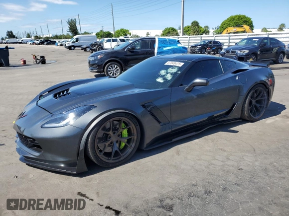 2018 Chevrolet Corvette Z06 2LZ with VIN 1G1YS2D61J5602328, listed as a Copart auction lot 57045475 with 71,441 mi miles and Salvage title. Bid and sale history available at DreamBid. Image 1.