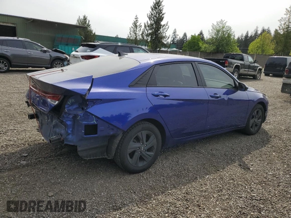 2023 Hyundai Elantra SEL with VIN KMHLM4AG7PU437139, listed as a Copart auction lot 56248595 with 104,598 mi miles and Salvage title. Bid and sale history available at DreamBid. Image 3.