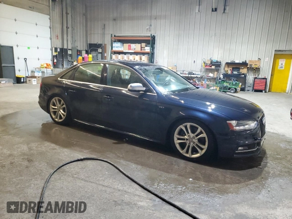 2015 Audi S4 Premium Plus with VIN WAUDGBFL0FA100965, listed as a Copart auction lot 47774185 with 112,002 mi miles and Salvage Title. Bid and sale history available at carsss.com. Image 4.
