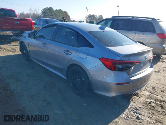 2023 Honda Civic Sedan Sport with VIN 2HGFE2F52PH547613, listed as a IAAI auction lot 41129333 with 39,121 mi miles. Bid and sale history available at carsss.com. Image 3.