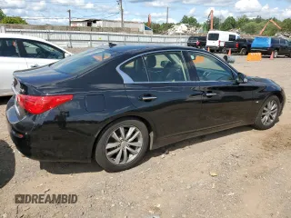 2014 Infiniti Q50 Sport with VIN JN1BV7AR1EM681398, listed as a Copart auction lot 80854494 with 128,127 mi miles and Salvage title. Bid and sale history available at DreamBid. Image 3.