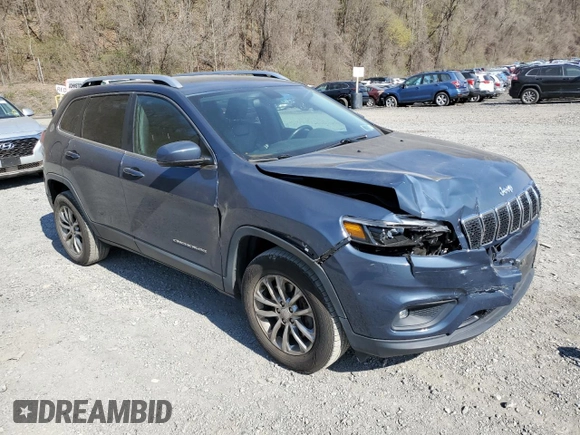 2019 Jeep Cherokee Latitude Plus with VIN 1C4PJMLB5KD384675, listed as a Copart auction lot 53583855 with 64,271 mi miles and Salvage Title. Bid and sale history available at DreamBid. Image 4.