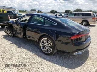 2020 Audi A7 Premium Plus with VIN WAUR2AF21LN017670, listed as a Copart auction lot 58186182 with 25,609 mi miles and Non Repairable. Bid and sale history available at carsss.com. Image 3.
