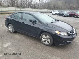 2015 Honda Civic Sedan LX with VIN 19XFB2F55FE700860, listed as a Copart auction lot 52613915 with 170,174 mi miles and Salvage Title. Bid and sale history available at carsss.com. Image 4.