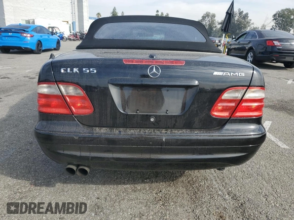 2002 Mercedes-Benz CLK 55 AMG with VIN WDBLK74G62T106105, listed as a Copart auction lot 82887684 with Not Provided miles and Salvage Title. Bid and sale history available at DreamBid. Image 6.