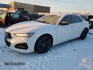 2022 Acura TLX w/A-Spec Package with VIN 19UUB6F50NA002030, listed as a Copart auction lot 87639235 with 50,795 mi miles and Salvage Title. Bid and sale history available at carsss.com. Image 1.
