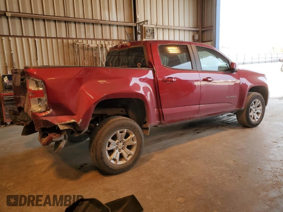 2021 Chevrolet Colorado 2WD LT with VIN 1GCGSCEA3M1295848, listed as a Copart auction lot 83054544 with 57,739 mi miles and Salvage Title. Bid and sale history available at carsss.com. Image 3.