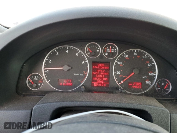 2002 Audi A6 with VIN WAUVT64B82N033732, listed as a Copart auction lot 41404115 with 44,531 mi miles and Salvage Title. Bid and sale history available at carsss.com. Image 9.