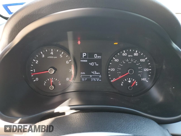 2022 Kia Rio S with VIN 3KPA24AD5NE463208, listed as a Copart auction lot 68380014 with 37,572 mi miles and Salvage Title. Bid and sale history available at DreamBid. Image 9.