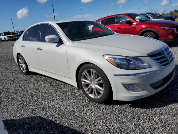 2013 Hyundai Genesis 3.8L with VIN KMHGC4DD0DU231517, listed as a Copart auction lot 74777994 with 129,206 mi miles and Non Repairable. Bid and sale history available at carsss.com. Image 4.