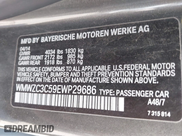2014 MINI Countryman S z VIN WMWZC3C59EWP29686, wystawiony jako IAAI lot #42292047 z przebiegiem 93 139 mil mil oraz . Historia ofert i sprzedaży dostępna na DreamBid. Obrazek 9.