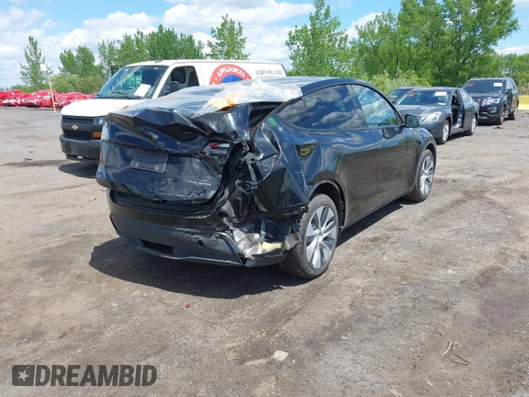 2023 Tesla Model Y Long Range with VIN 7SAYGDEE0PA183891, listed as a IAAI auction lot 42205573 with 41,273 mi miles and . Bid and sale history available at DreamBid. Image 4.