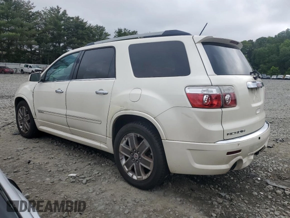 2012 GMC Acadia Denali with VIN 1GKKVTED5CJ157081, listed as a Copart auction lot 59781505 with 146,424 mi miles and Salvage title. Bid and sale history available at DreamBid. Image 2.
